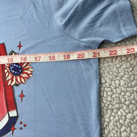 Americana Red White Blue Summertime Tee Large - Picture 6 of 6